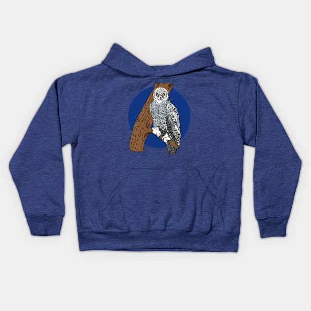 a polar owl Kids Hoodie by EEVLADA